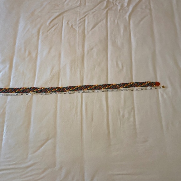 Vintage Rainbow‎ Leather Braided Belt- ML - Picture 5 of 12